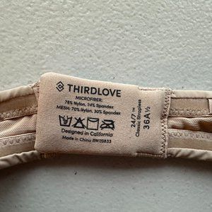 Thirdlove strapless bra, size 36A 1/2